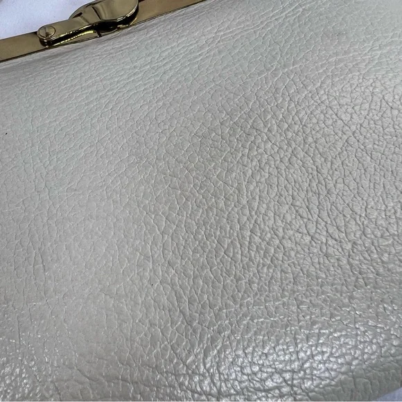 Vintage ETRA 1960s/70s Off White Genuine Leather Handbag Clutch - Picture 6 of 11